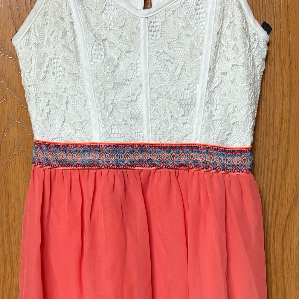 Speechless White and Pink Sleeveless Summer Sundress Sz XS